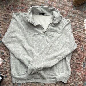 Brandy Melville Gray Quarter-Zip Sweatshirt